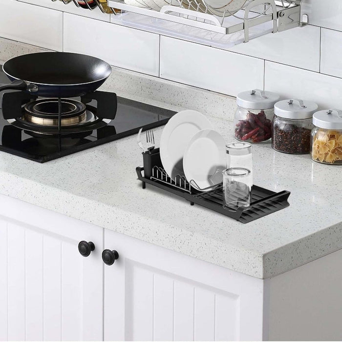 Expandable Dish Rack Drying Drainer Cutlery Holder Kitchen Sink Tray Plate Drip