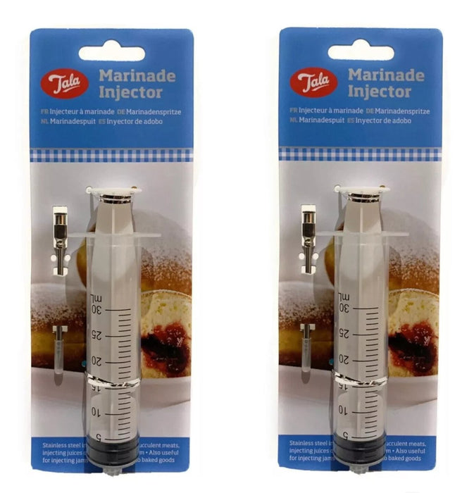 2x Tala Marinade Injector Syringe Cupcake Jam Custard Doughnut Filler Injector
