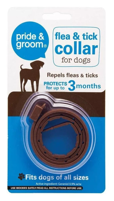 2 x Dog Flea & Tick Collar Flee Lasts 3 Months Protection Stretch Fits All Dogs