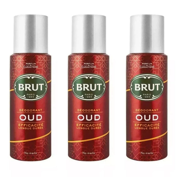 BRUT OUD Men's Deodorant Spray 200ml - Long-Lasting Body Spray - Authentic UK