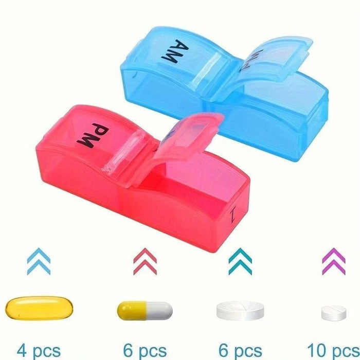 One Month Pill Organiser for Tablets and Medication Weekly Colour Coded AM/PM