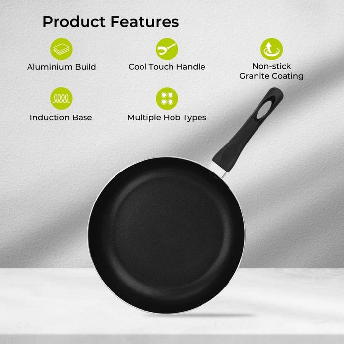 New Aluminium Non Stick Frying Pan Kitchen Cooking Catering Induction 20/24/28cm