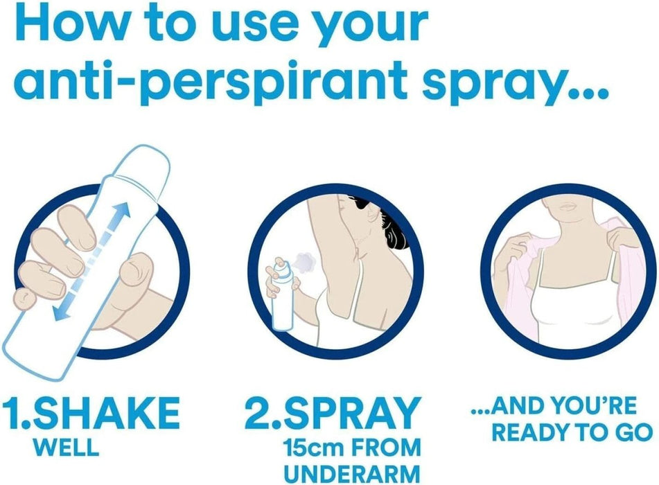 6 x 250ml Dove Cucumber & Green Tea Scent Anti-perspirant Deodorant Body Spray