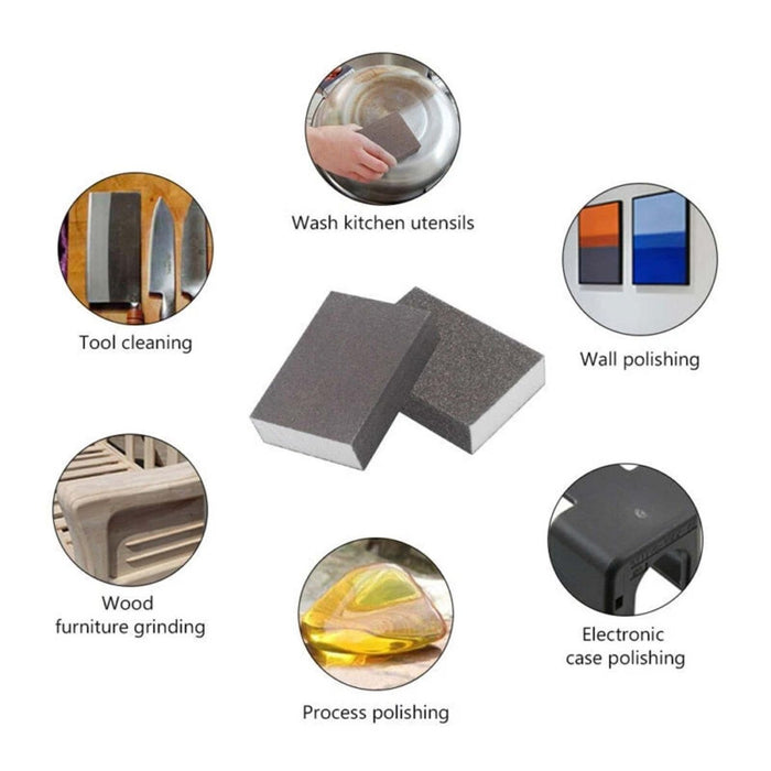 6x Foam Sanding Block Cleaning Pad Wet/Dry Blocks Grinding Sanding Fine Sponge