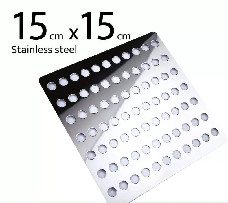 Exterior Drain Cover Leaf Guard Square Metal Stainless Steel Plate 6 inch 150 mm