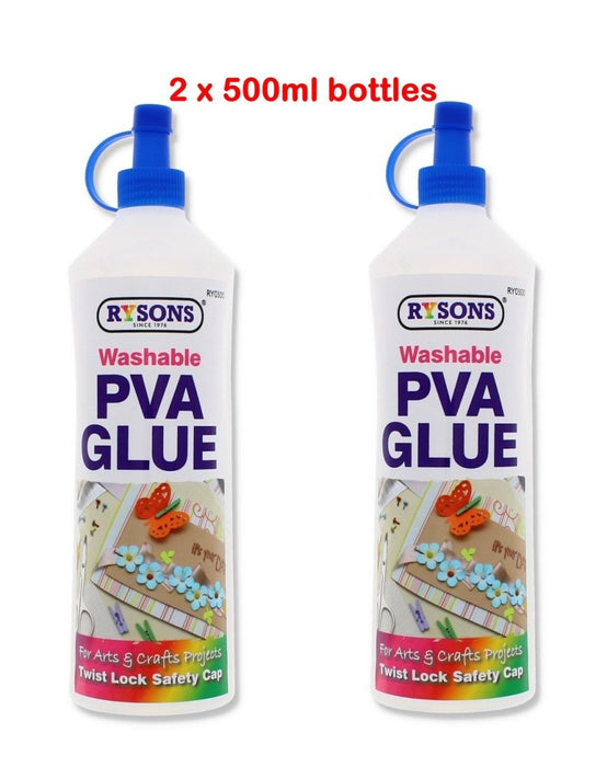 PVA Glue 500ML Washable Kids Safe Ideal For School Craft Home Office NON Toxic