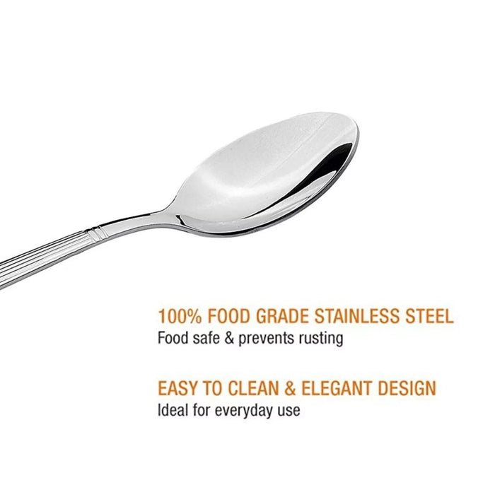 10x Stainless Steel Teaspoons Everyday Tea Spoon Set Coffee Drink Kitchen Home