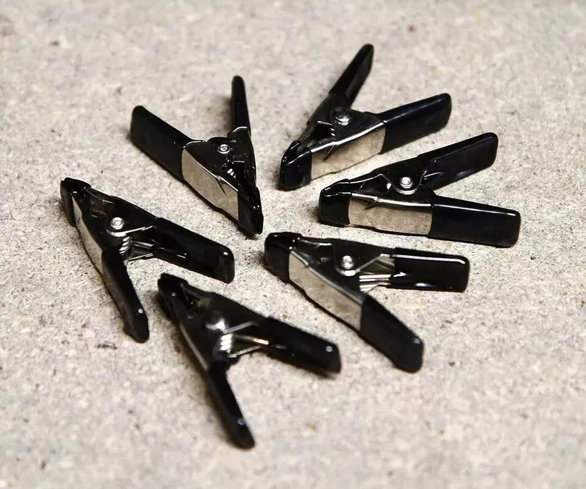 Rolson 6pc Mini Clamps Micro Spring Heavy Duty Metal Plastic Cover 50mm