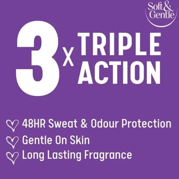 6 x 250ml Soft & Gentle Citrus Twist Lime Bamboo Anti-Perspirant Deodorant spray