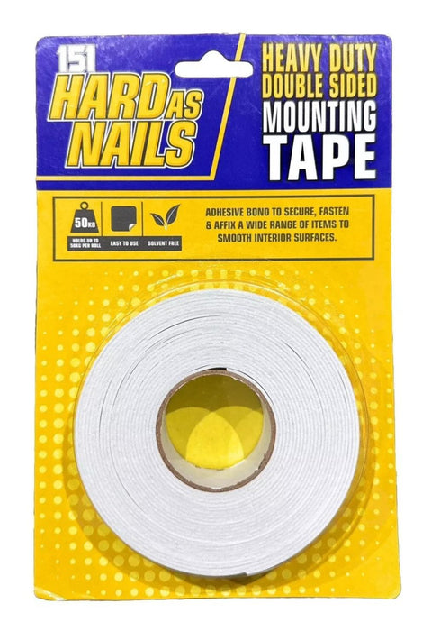 Double Sided Mounting Tape Hard As Nails Heavy Duty Hold Up To 50kg Interior.