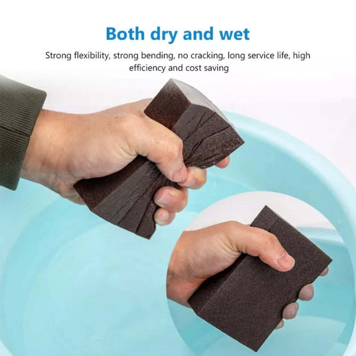 6x Foam Sanding Block Cleaning Pad Wet/Dry Blocks Grinding Sanding Fine Sponge