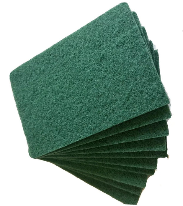 Green Scourers Extra Heavy Duty Catering Professional Scouring Pads Pack of 10