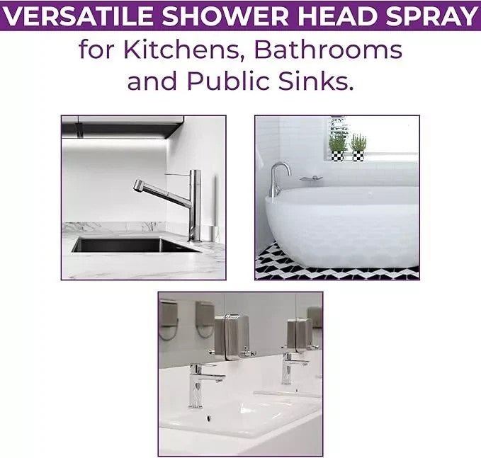 Double Tap Bath Sink Shower Head Hose Spray Pipe Tub Attachment