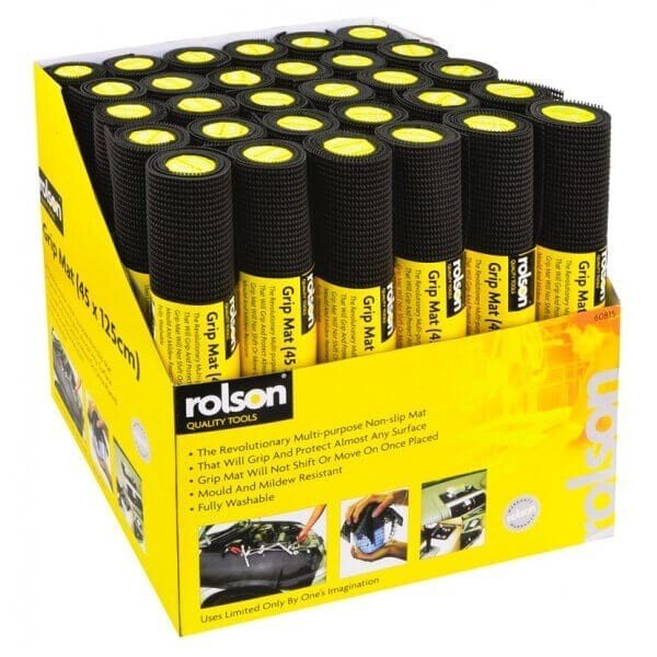 Rolson Black Non-Slip Cushion Mat Anti Slip Good Grip Home Car Workplace