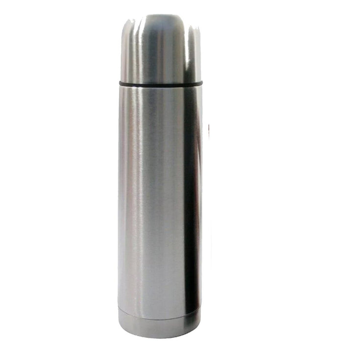 Stainless Steel Hot/Cold Vacuum Thermos Flask Drink Camping Coffee Travel 1Ltr.