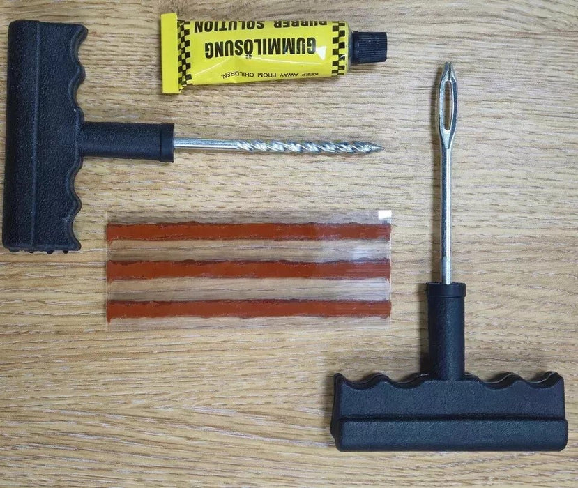 Tire Repair Kit Motorcycle Car Van Tubeless Tyre Puncture Tool Plug Emergency