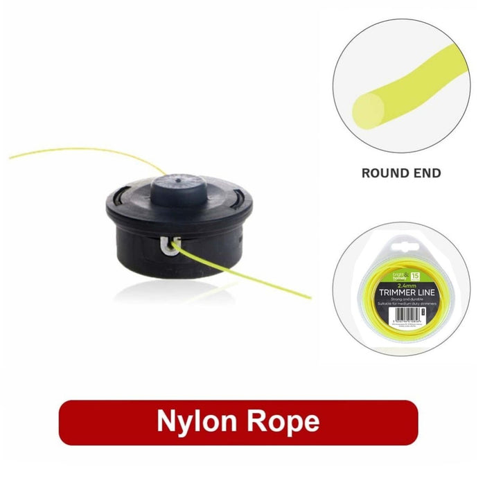 Garden Strimmer Trimmer Line Cord Nylon Universal Garden Grass Wire 2.4mm x 15m
