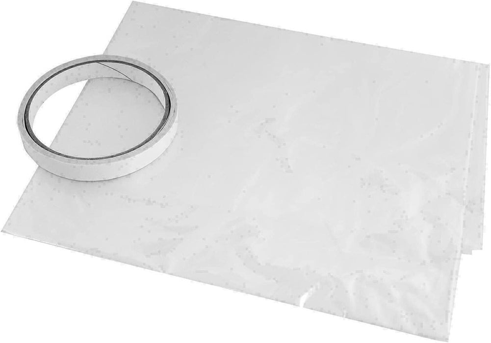 1-5PK Clear Window Insulation Kit Shrink Fit Double Glazing Film Draught Exclude