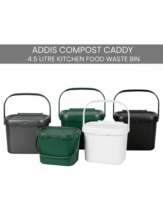 Addis Kitchen Compost Caddy/Food Recycling Waste Compost Caddy Bin - 4.5 Litre