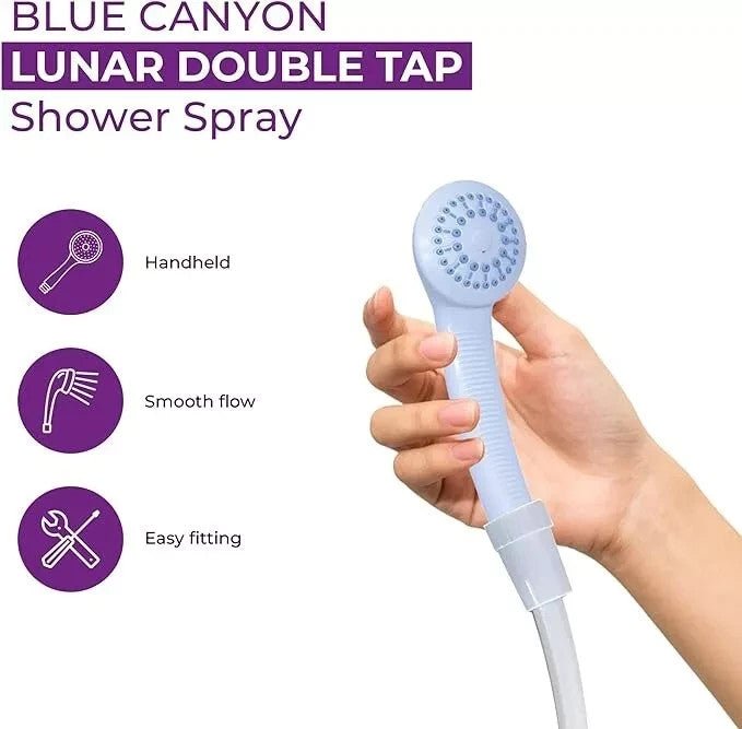 Double Tap Bath Sink Shower Head Hose Spray Hairdresser Pet Push On Mixer