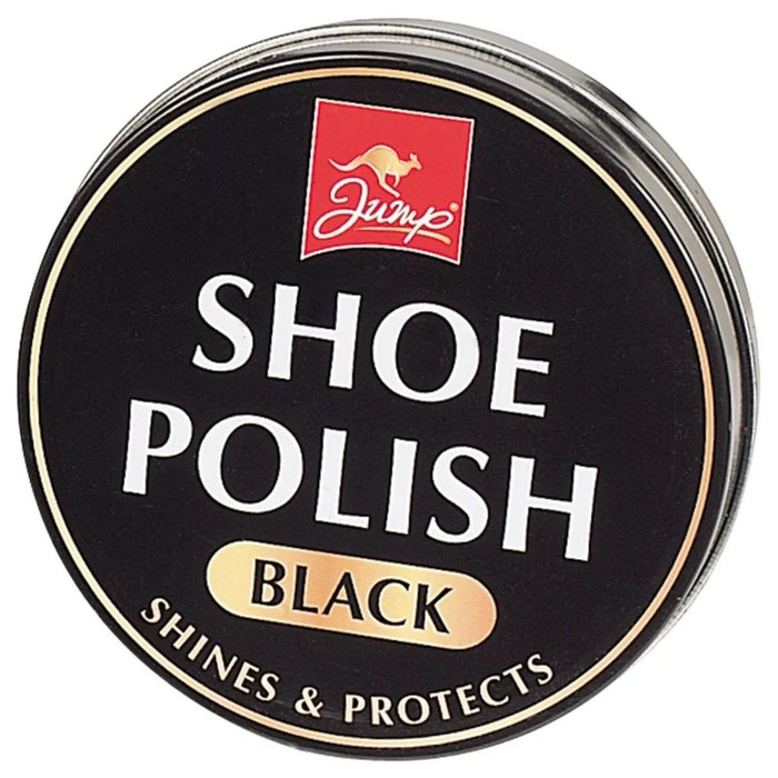 Black and Brown Shoe Polish Large 80g Tin Set Jump Shine Clean and Protect