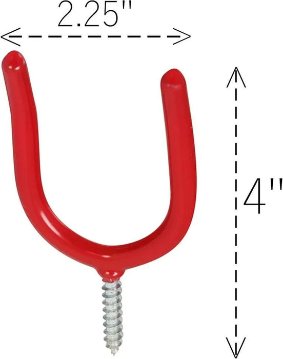 6 x Tool Hook Set Garage Shed Tools Storage Hanging Hooks Holder Indoor Screw