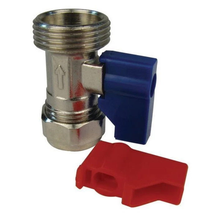 Washing Machine Tap 15mm x 3/4" Inch Chrome Plated Plumbing Valve Appliance