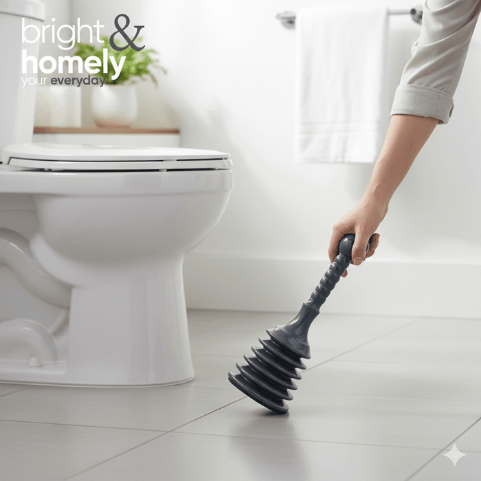 Heavy Duty Sink & Drain Plunger - Powerful Unclogger for Toilets & Showers