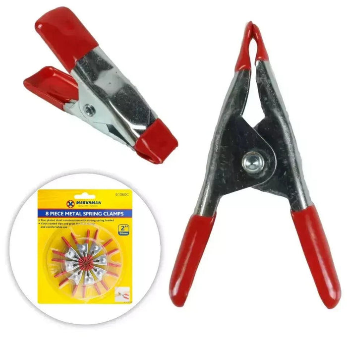 16 MINI CLIPS RED SMALL METAL SPRING CLAMP GRIP TARP SET CRAFT MODEL MAKING HOLD