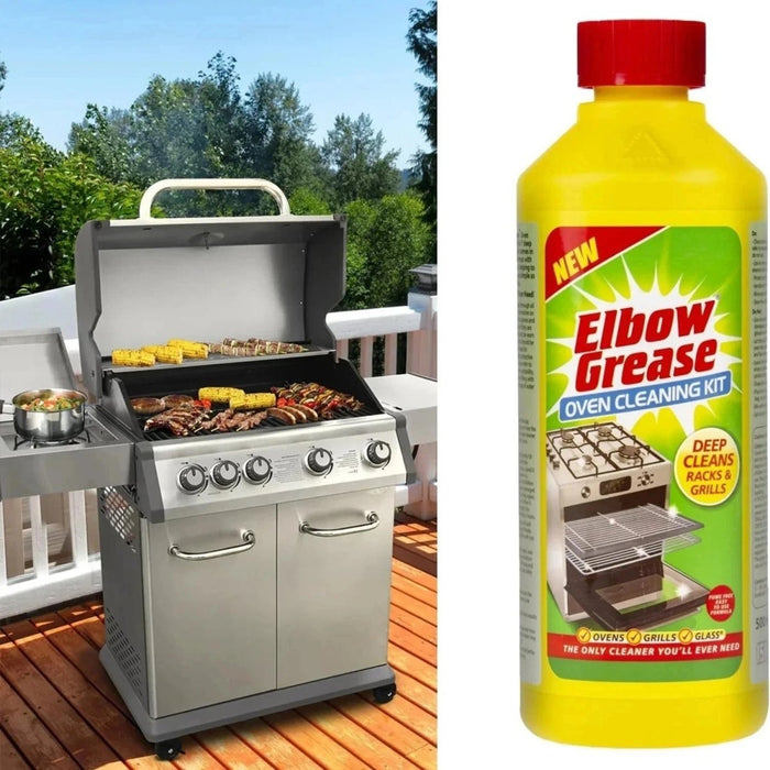 3x Elbow Grease Oven Cooker Cleaner Grill Glass Hob Baking Trays Cleaning Kit