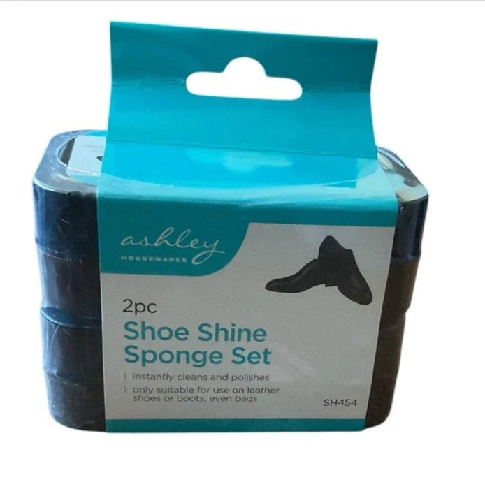 2Pc Shoe Shine Sponge Set Kit Leather Cleaner Polish Shining Boots Shoes