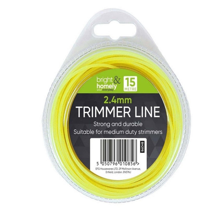 Garden Strimmer Trimmer Line Cord Nylon Universal Garden Grass Wire 2.4mm x 15m