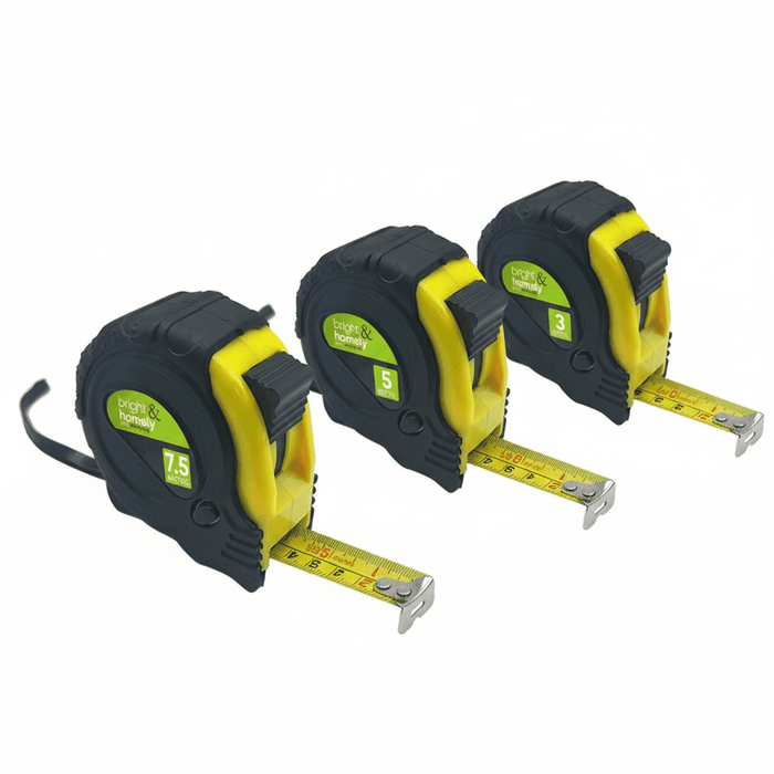 Retractable Metal Tape Measure Non-Slip Power Griplock Belt Clip 3m / 5m / 7.5m