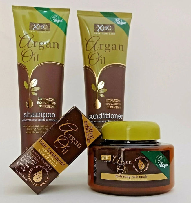 Hydrating Hair Care Gift set with Argan oil-shampoo, conditioner,mask& treatment
