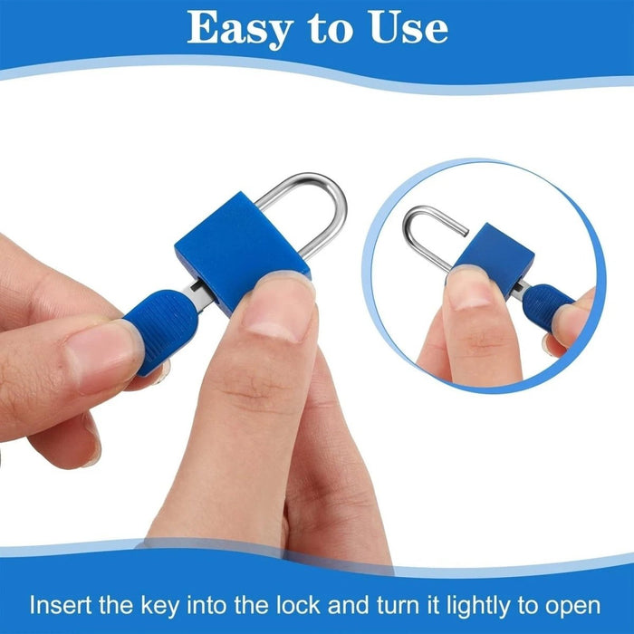 4x Small Luggage Padlocks Travel Suitcase Bag Security Mini Colorful Locks