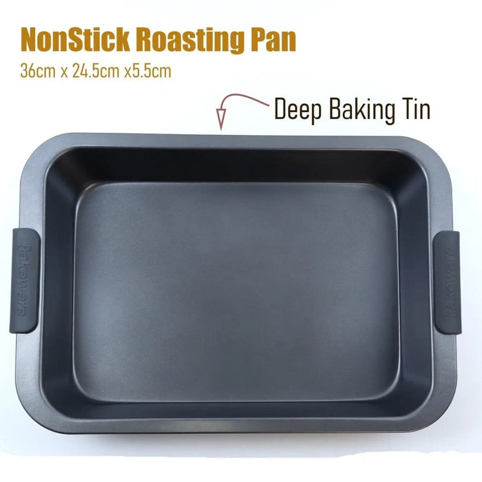 Large Roasting Tin Tray Pan Non Stick Deep Turkey & Meat Backing Oven Tray Dish