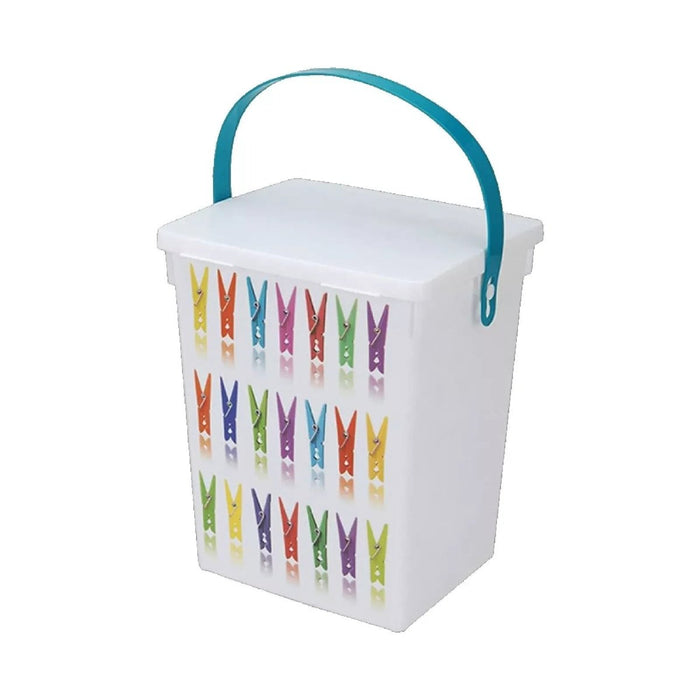 Peg Storage Basket Container 5L Lid Dishwasher Tablet Laundry Washing Peg Box UK