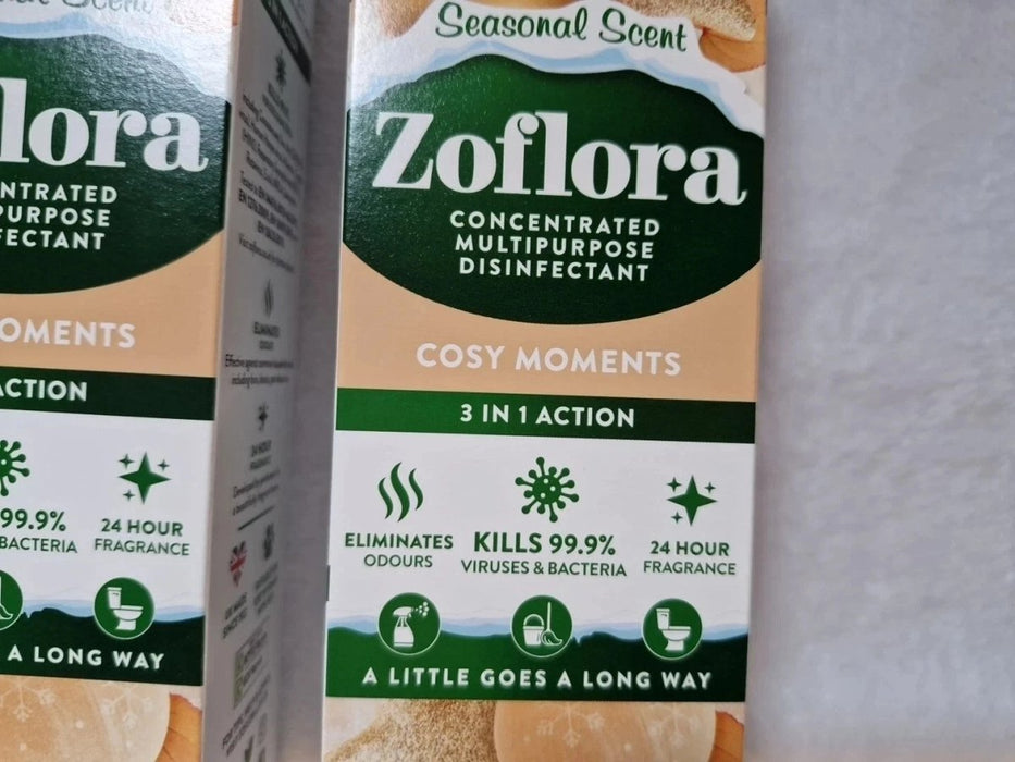 3 x 250ml Zoflora Cosy Moments Concentrated Disinfectant Liquid Warm &...