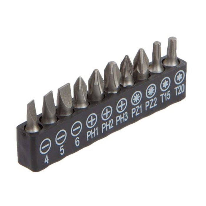 11pcs Rolson Precision Magnetic Screwdriver Bit & Driver Slotted Phillips Set UK