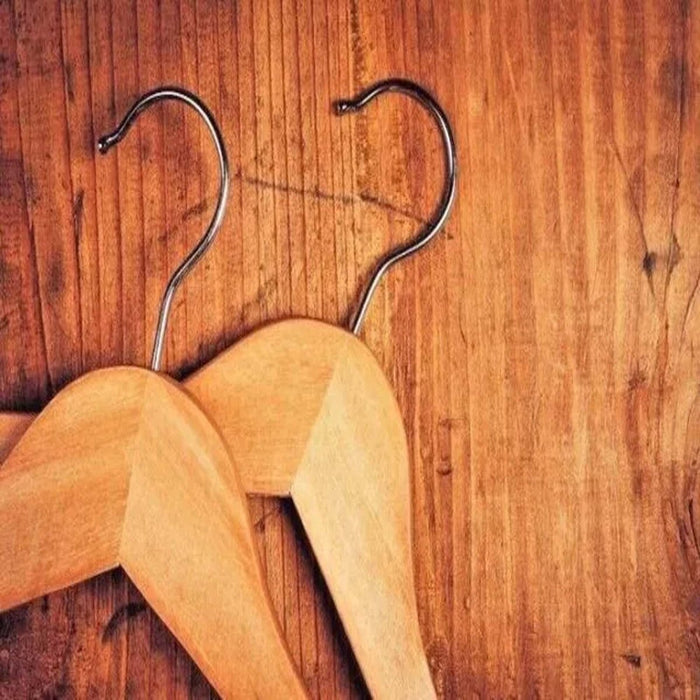 Wooden Coat Hangers Suit Garments Clothes Wood Hanger Trouser Bar Set 2/80/100PC
