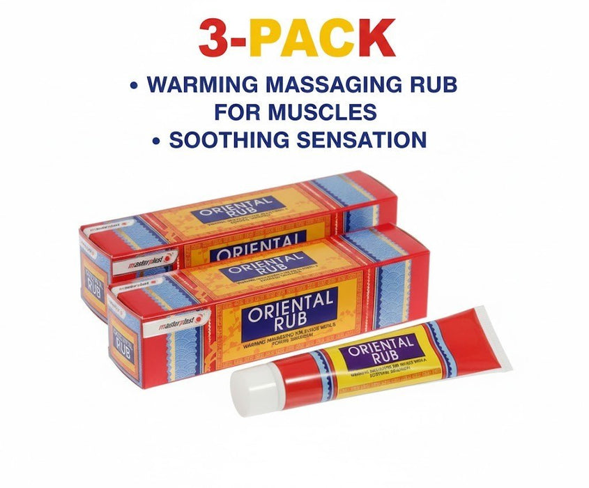 3 Pack x Masterplast Oriental Rub Warming Massaging Muscle Rub For Muscles