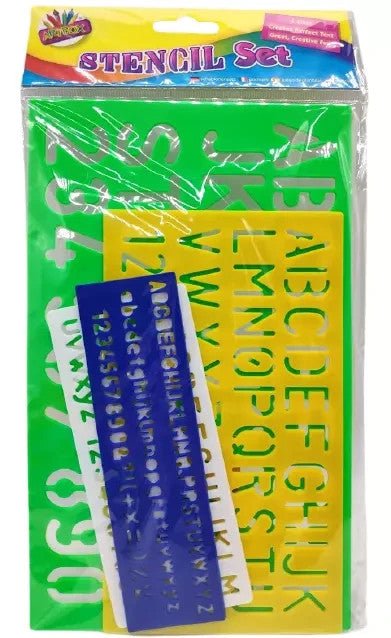 4Pcs Stencil Set 5mm to 30mm Alphabet Letters Number Plastic Large Lettering