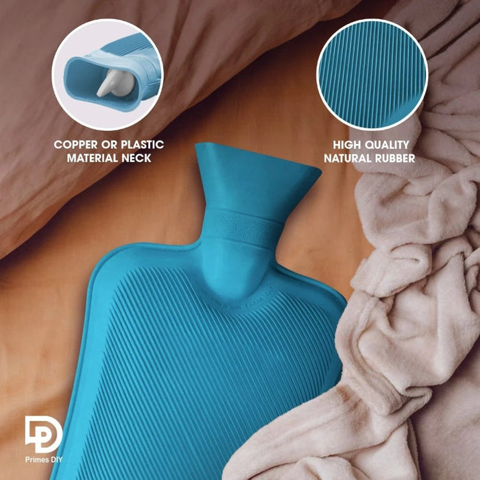 Rubber Hot Water Bottle Winter Warm Heat Aching Warmer Pain Relief 500ml