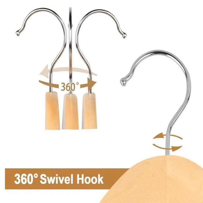 Wooden Coat Hangers Suit Garments Clothes Wood Hanger Trouser Bar Set 2/80/100PC