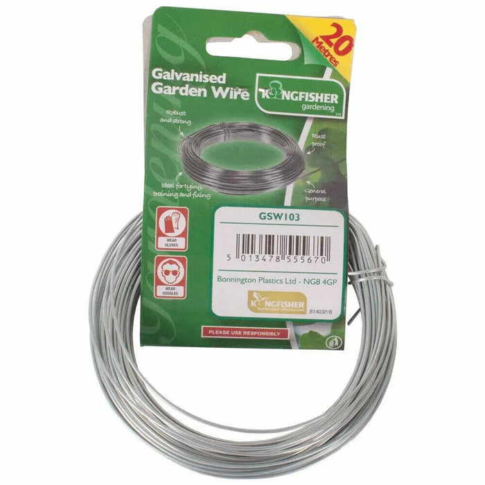 20 Metres Garden Wire Plant &Tree Tying Extra Strong Galvanised Rust Proof 1.2mm