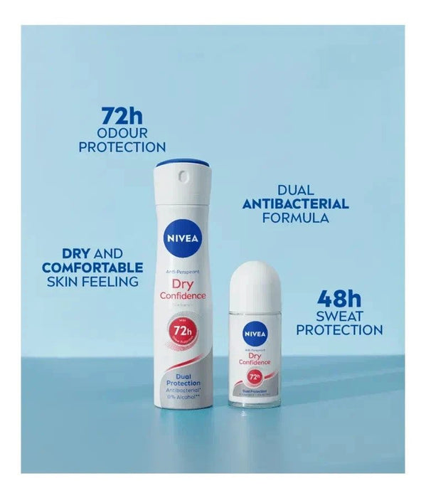 6 x 150ml Nivea Womens DRY COMFORT Deodorant Antiperspirant 72h Protection