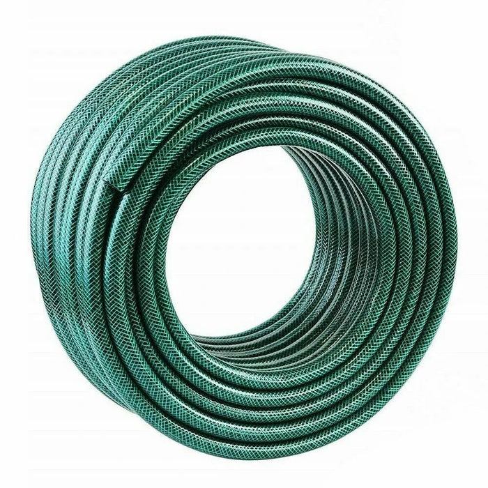 30M Garden Hose Pipe Reinforced PVC Watering Hosepipe Reel Braided Water Hoses
