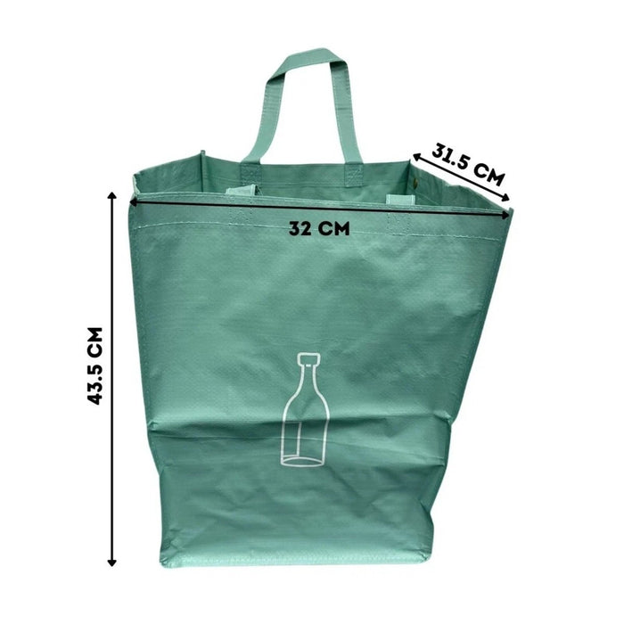 Recycling Carry Bags Set of 3 Reusable Recycle Waste Sorting Bin Sack Handle