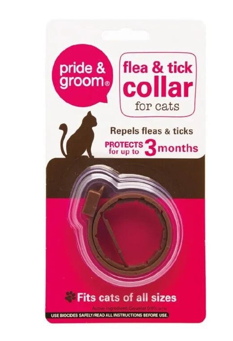 2 x Cat Flea & Tick Collar Flee  3 Months Protection Stretch Fits All Size Cats