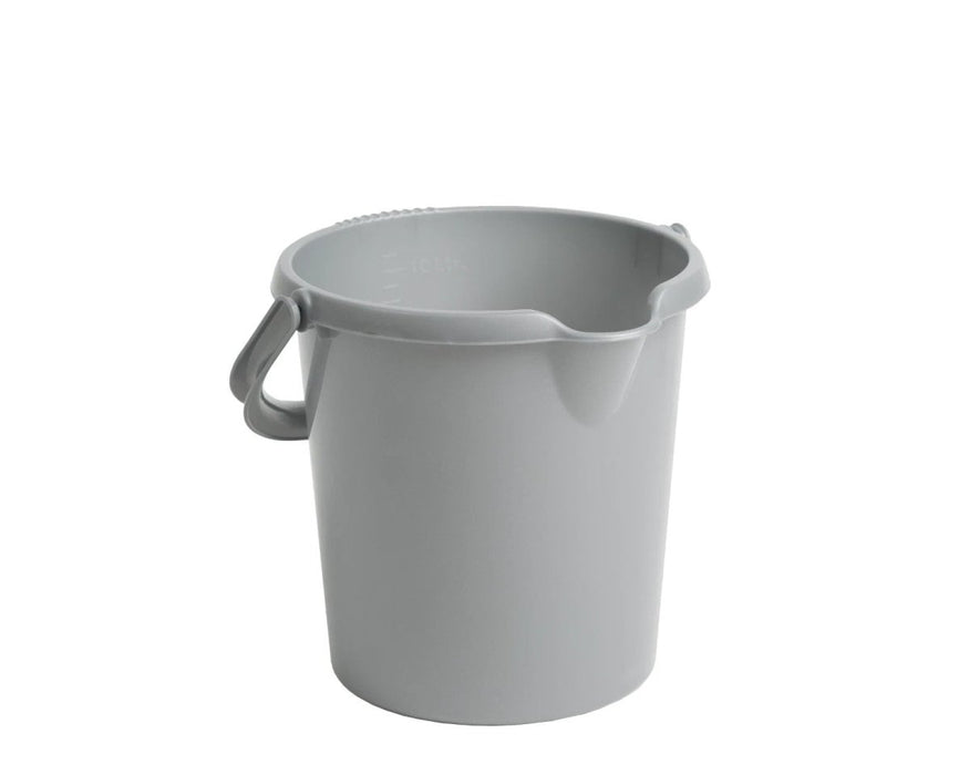 2 x 10L Cleaning Plastic Bucket with Handle & Pouring Lip Water Storage Farm -UK